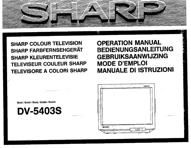 Page n°1 - Manuel utilisateur Sharp DV5403S