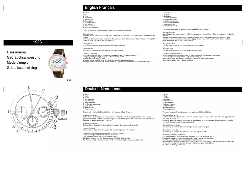 Page n°1 - Manuel utilisateur Davis 1926