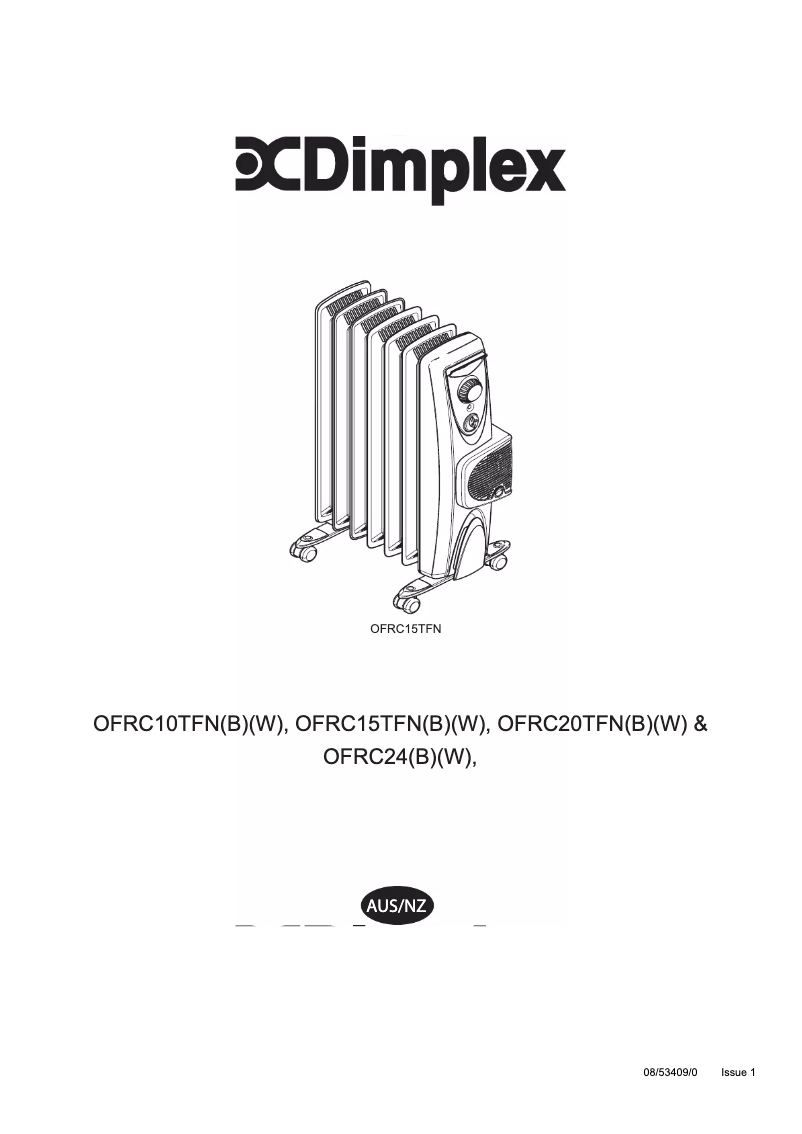 Image de la première page du manuel de l'appareil OFRC15TFNW