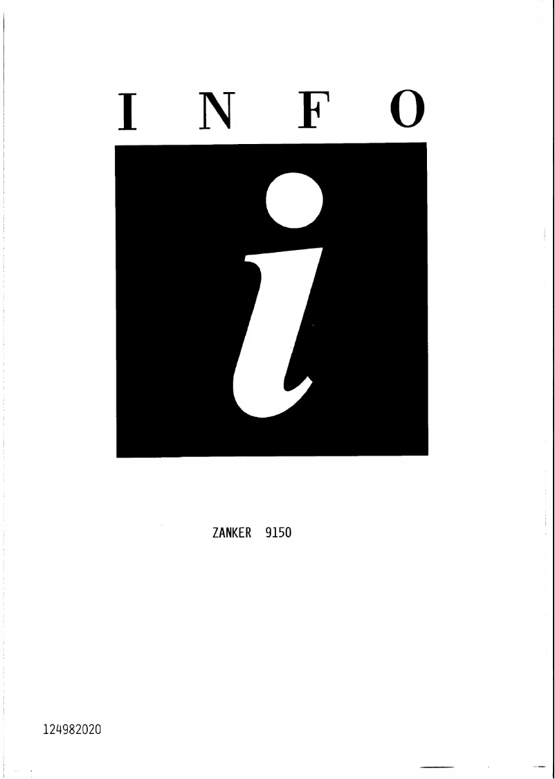 Page 1 de la notice Manuel utilisateur Zanker Lavita 9150