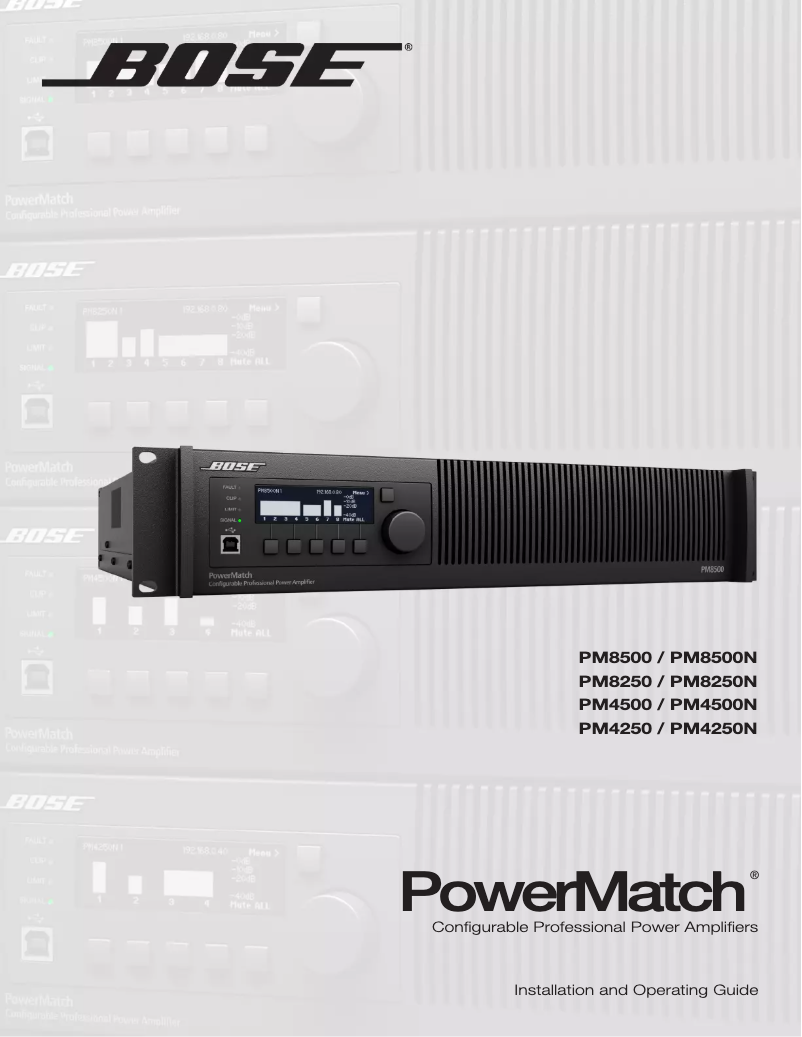 Page 1 de la notice Manuel utilisateur Bose PowerMatch PM8500N