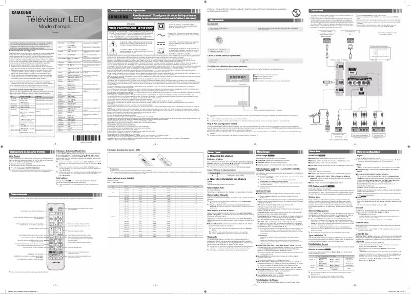 Image de la première page du manuel de l'appareil UA40K5000AR