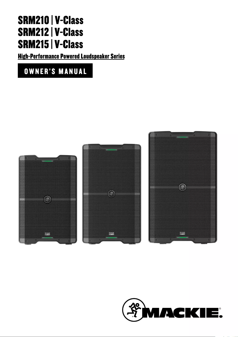 Page n°1 - Manuel utilisateur Mackie V-Class SRM212