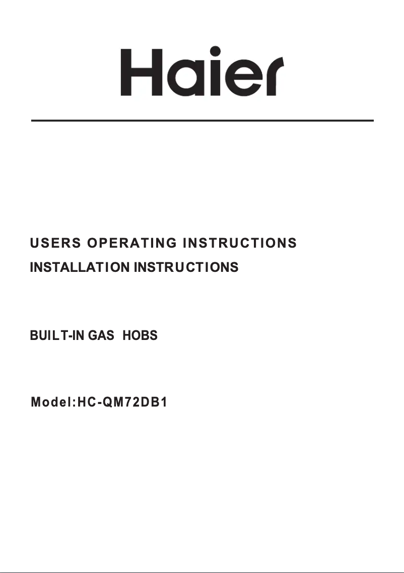 Image de la première page du manuel de l'appareil HC-QM72DB1