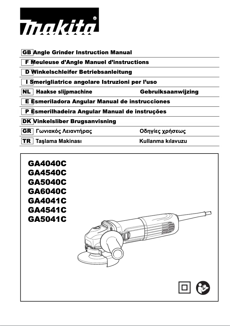 Page 1 de la notice Manuel utilisateur Makita GA5040CZ1