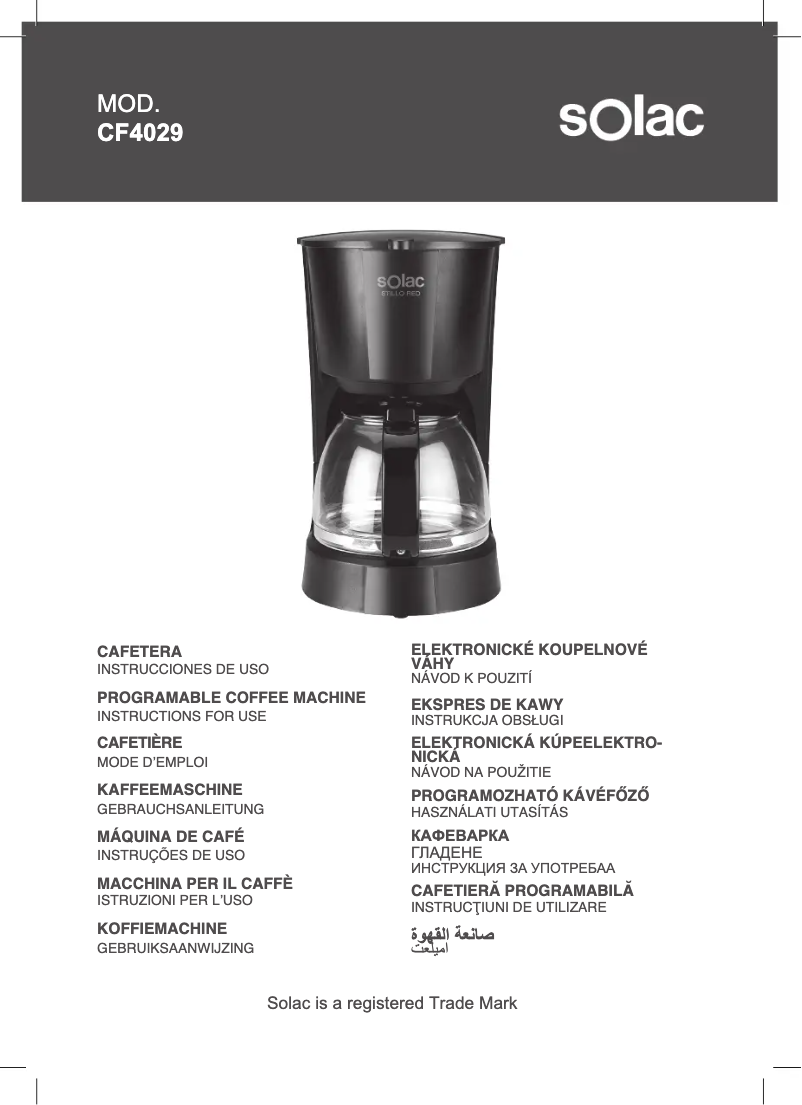 Image de la première page du manuel de l'appareil Stillo Red CF4029