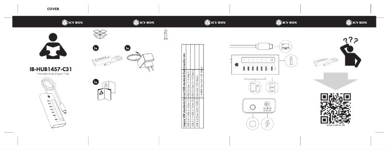 Página 1 del manual Manual de usuario Icy Box IB-HUB1457-C31