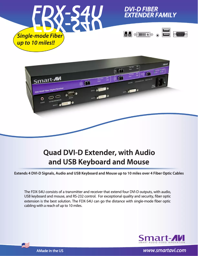 First page image of the manual for FDX-S4U