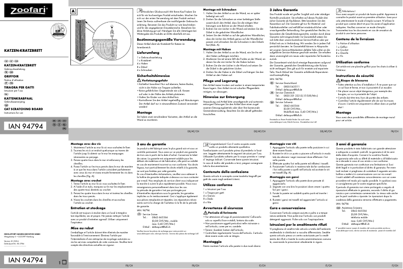 Página 1 del manual Manual de usuario Zoofari IAN 94794