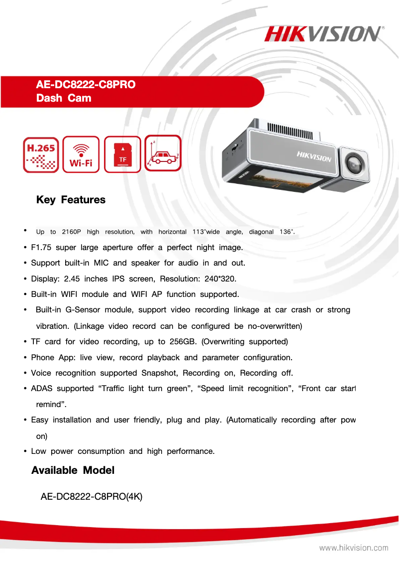 Image de la première page du manuel de l'appareil AE-DC8222-C8PRO