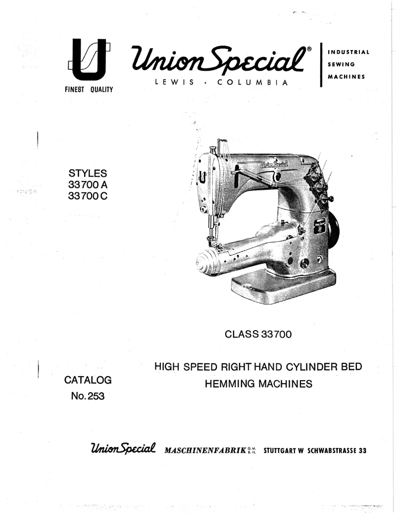 Page n°1 - Manuel utilisateur Union Special 33700C