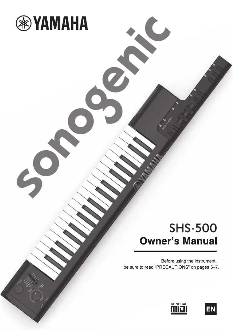 First page image of the manual for Sonogenic SHS-500