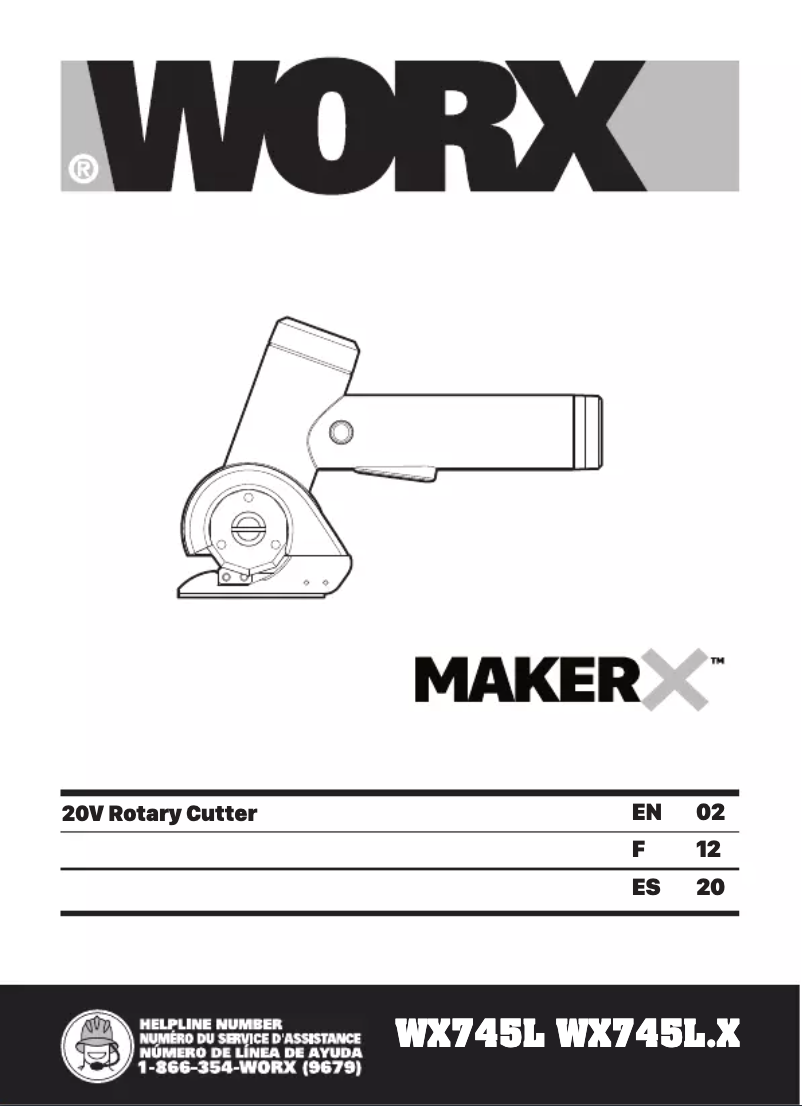 Page n°1 - Manuel utilisateur Worx WX745L.9
