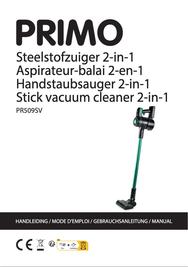 Image de la première page du manuel de l'appareil PR509SV