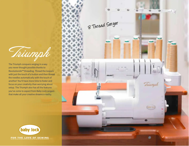 Page 1 de la notice Brochure Baby Lock Triumph