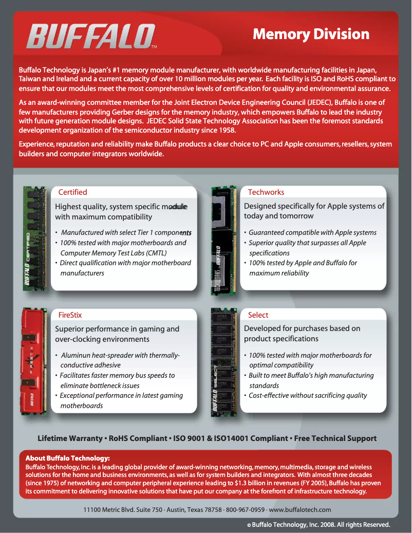 Page 1 de la notice Manuel utilisateur Buffalo D2U800C-K4G/BR