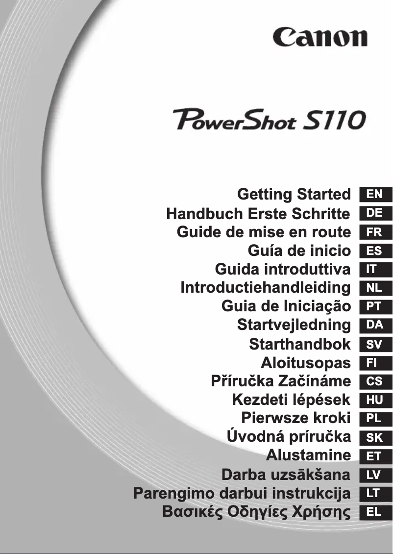 Page 1 de la notice Manuel utilisateur Canon PowerShot S110