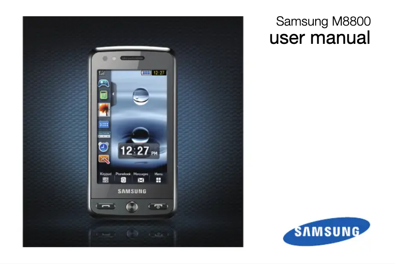 Page 1 de la notice Manuel utilisateur Samsung Pixon M8800