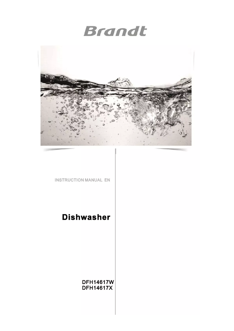 Page n°1 - Manuel utilisateur Brandt DFH14617W