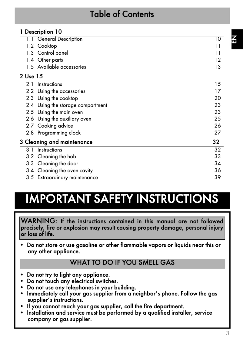 Page 1 de la notice Fiche technique Smeg CPF48UGMBL