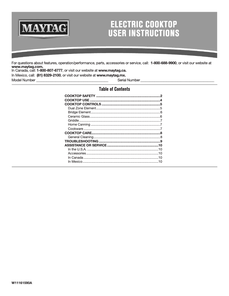 Page 1 de la notice Manuel utilisateur Maytag MEC8830HS
