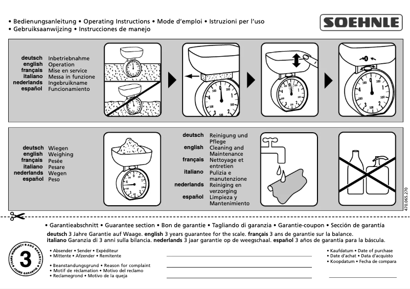 Page 1 de la notice Manuel utilisateur Soehnle Jana 65059
