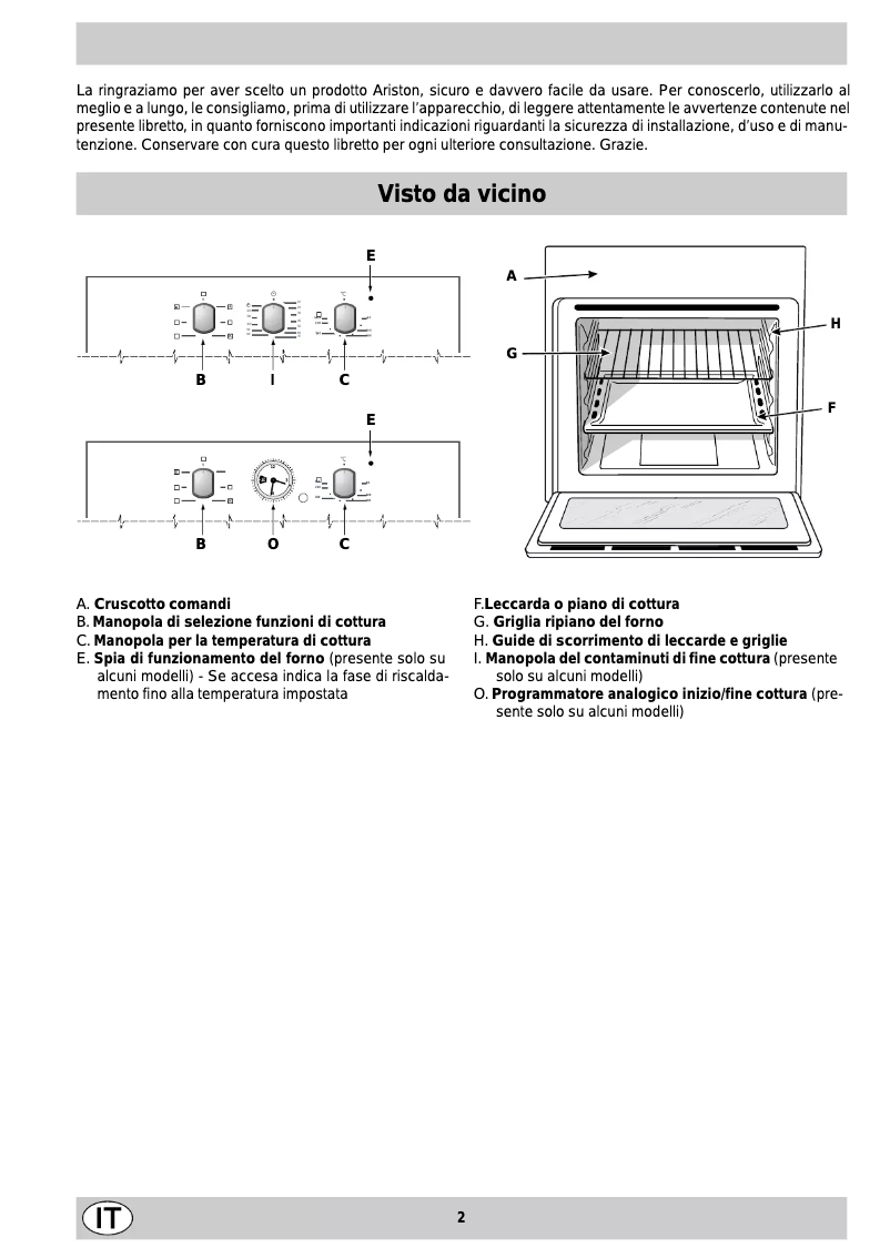 Page n°1 - Manuel utilisateur Ariston Thermo FO 52