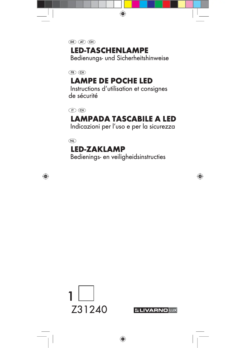 Image de la première page du manuel de l'appareil Z31240