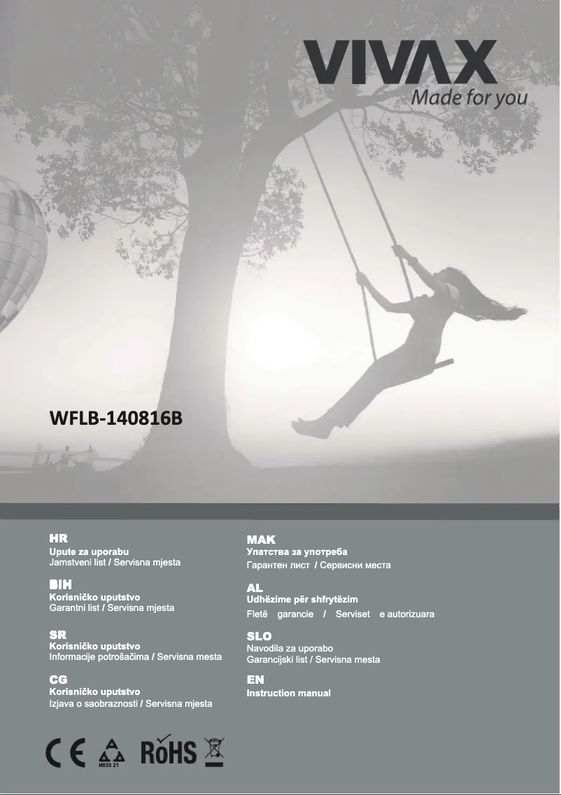 Image de la première page du manuel de l'appareil WFLB-140816B
