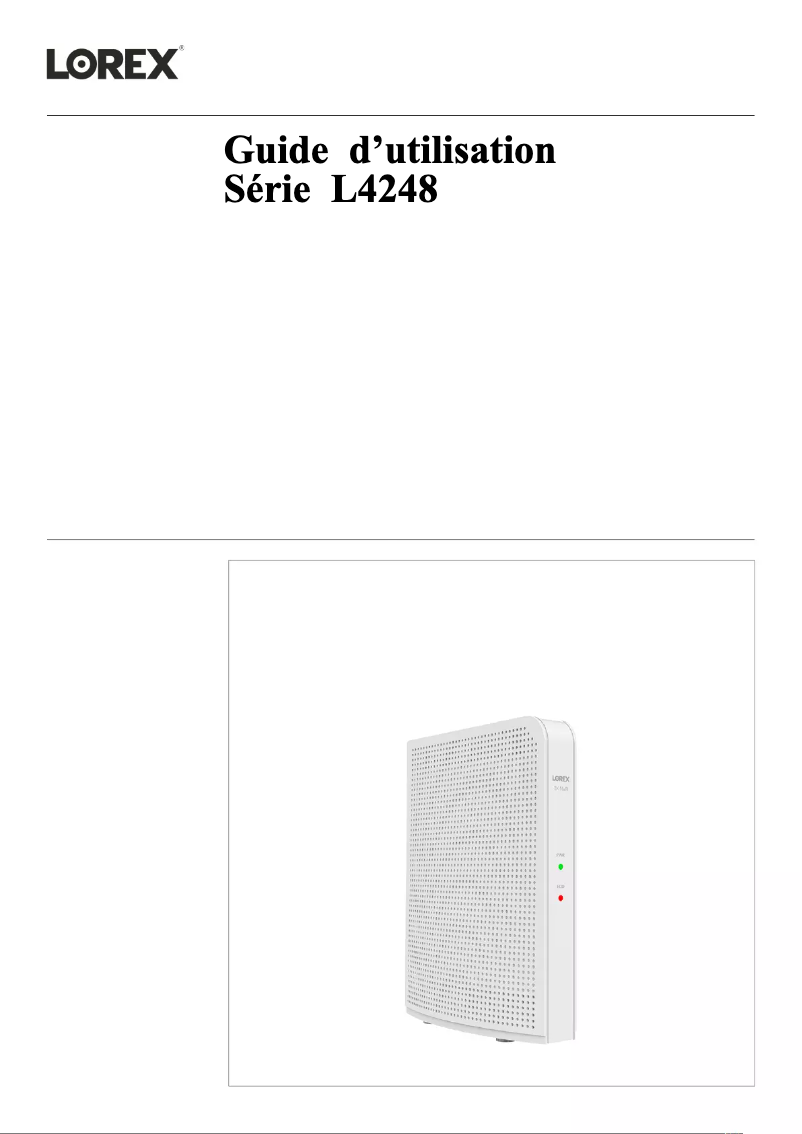 Page 1 de la notice Manuel utilisateur Lorex L4248E