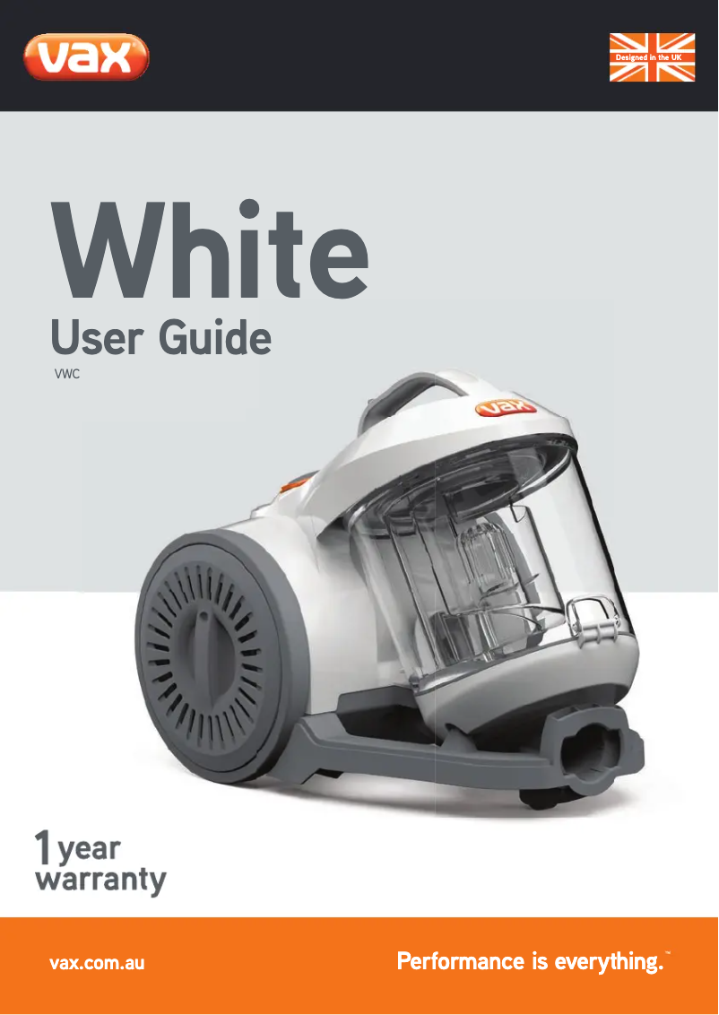Page n°1 - Manuel utilisateur Vax White VWC