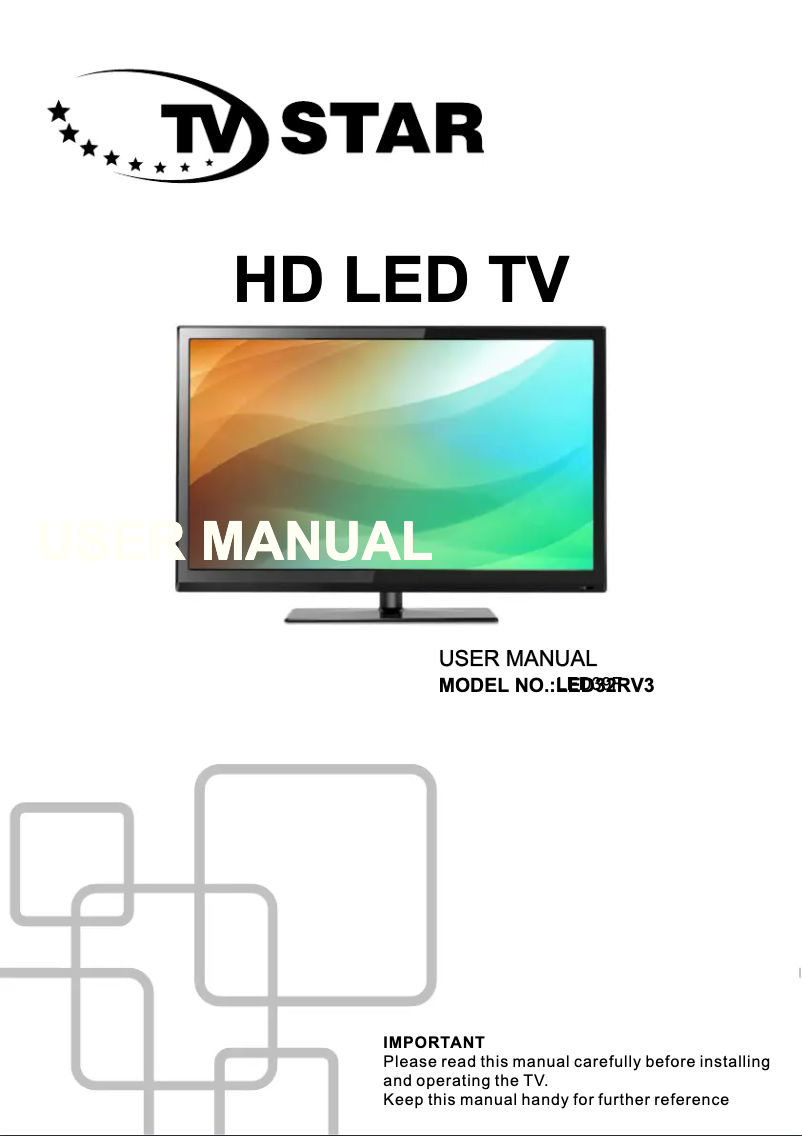 Image de la première page du manuel de l'appareil LED39F
