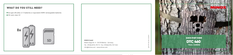 Page 1 de la notice Guide de démarrage rapide Minox DTC 460