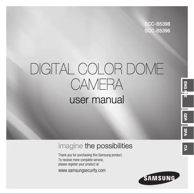 Page 1 de la notice Manuel utilisateur Samsung SCC-B5398BP