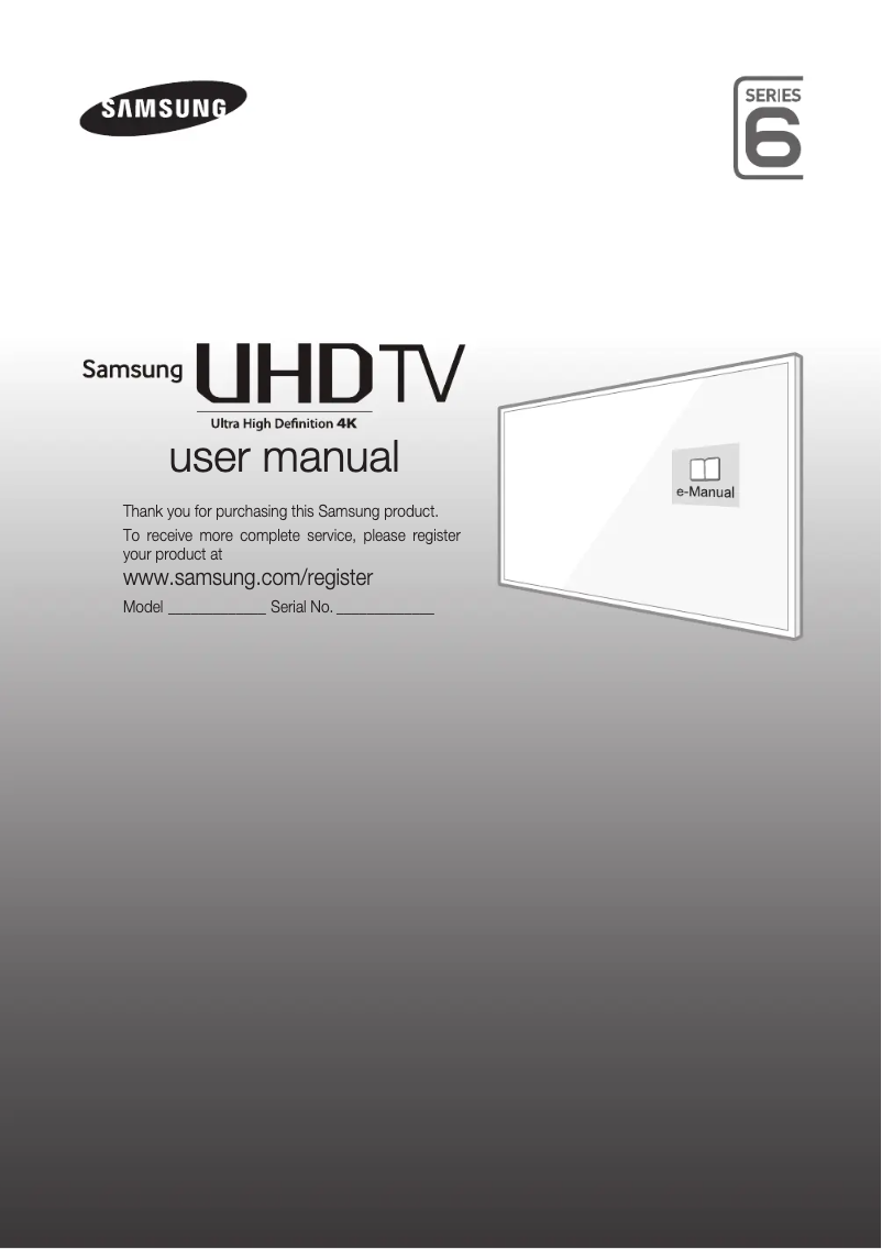 Imagen de la primera página del manual del dispositivo UA75JU6400W