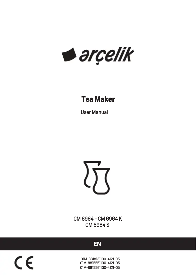 Page 1 de la notice Manuel utilisateur Arçelik CM 6964 K