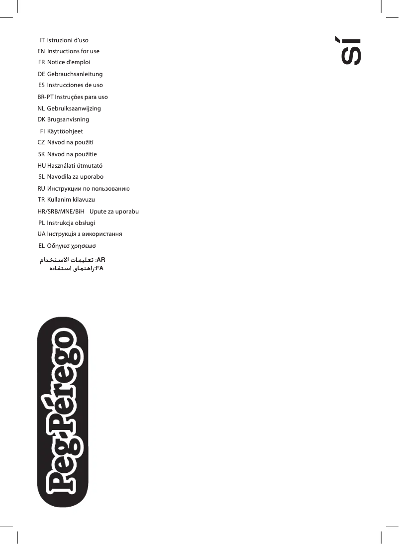Page 1 de la notice Manuel utilisateur Peg Perego Si