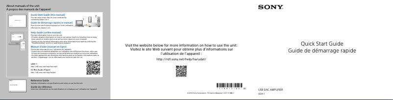 Image de la première page du manuel de l'appareil UDA-1