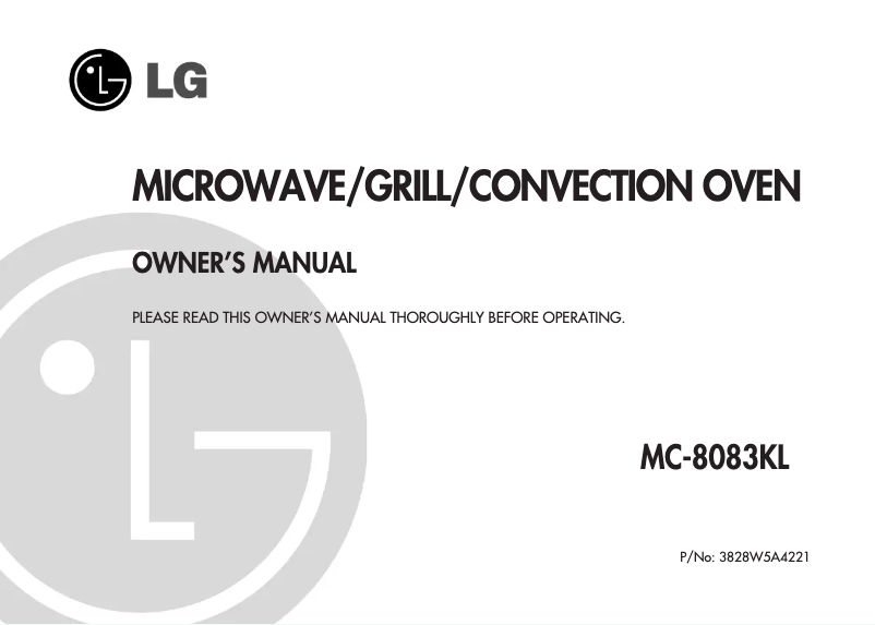 Página 1 del manual Manual de usuario LG MC-8083KL