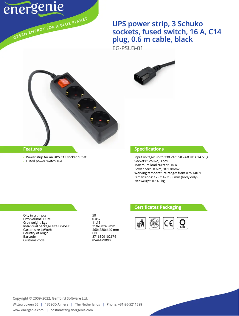 Image de la première page du manuel de l'appareil EG-PSU3-01