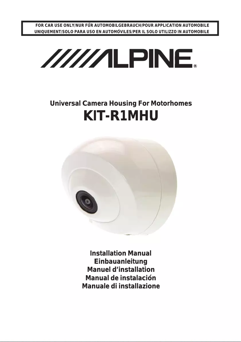 Image de la première page du manuel de l'appareil KIT-R1MHU