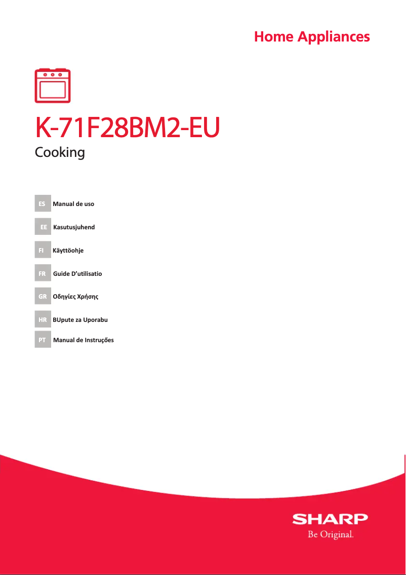 Image de la première page du manuel de l'appareil K-71F28BM2-EU