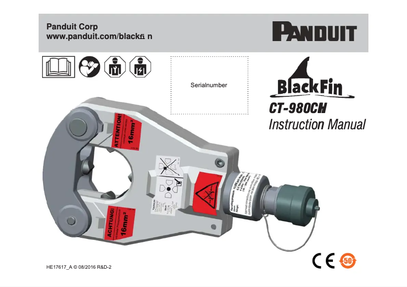 Page n°1 - Manuel utilisateur Panduit CT-980CH