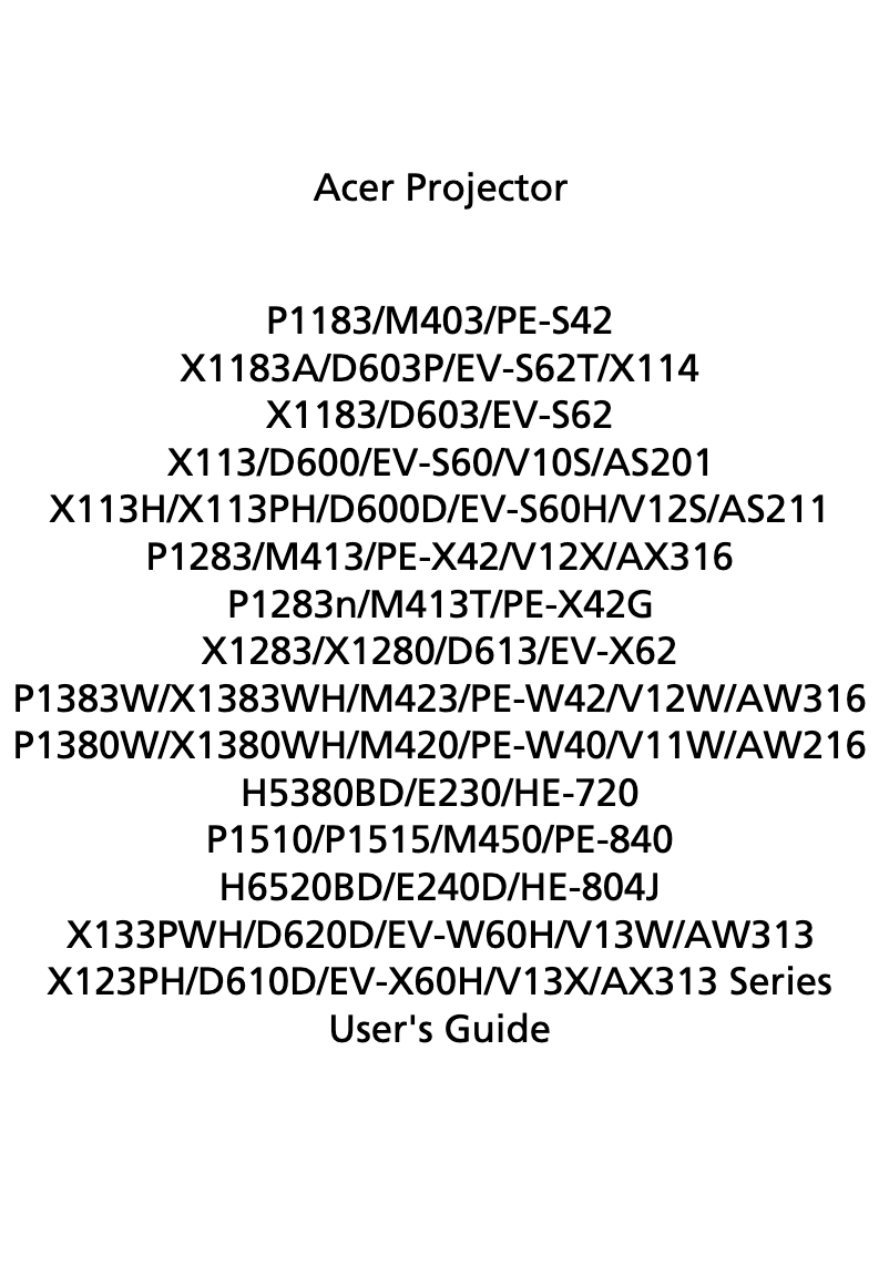 Page 1 de la notice Manuel utilisateur Acer Essential X123PH