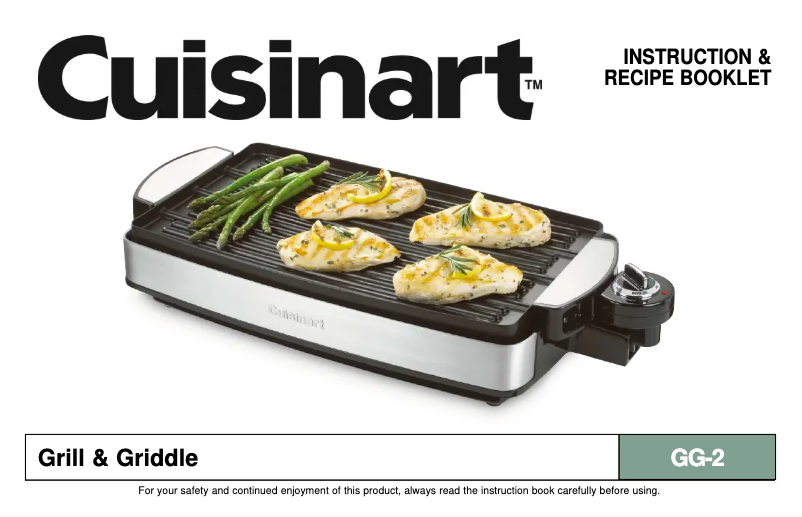 Page 1 de la notice Manuel utilisateur Cuisinart GG-2