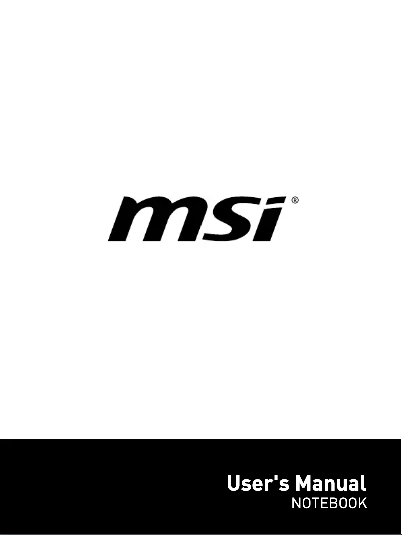 Page 1 de la notice Manuel utilisateur MSI WS63 8SJ