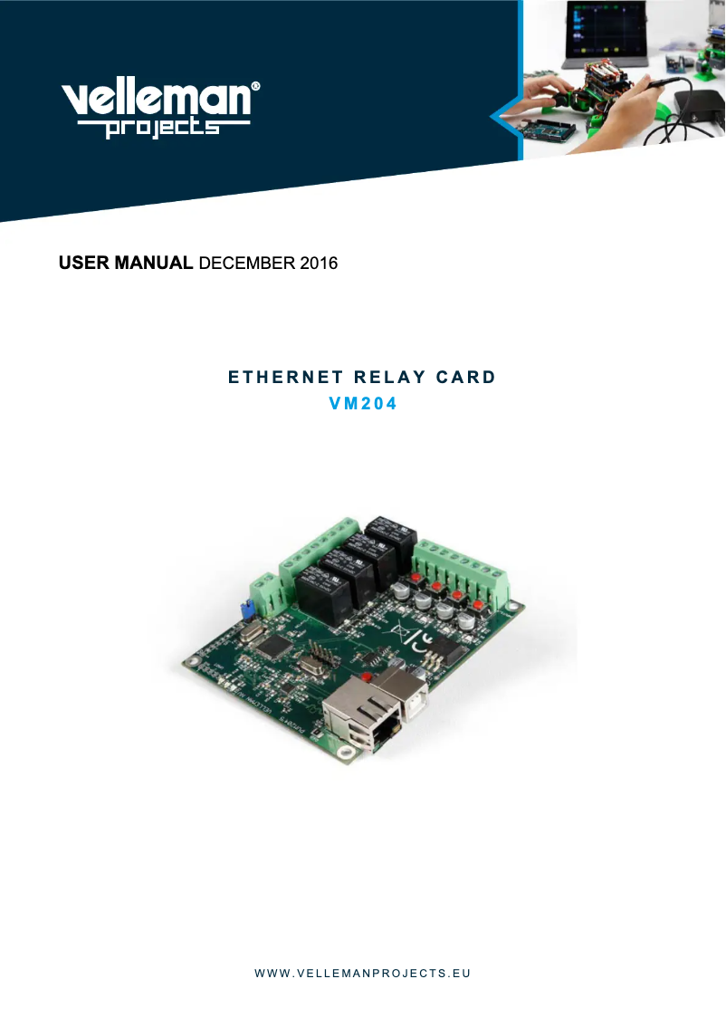 Image de la première page du manuel de l'appareil VM204
