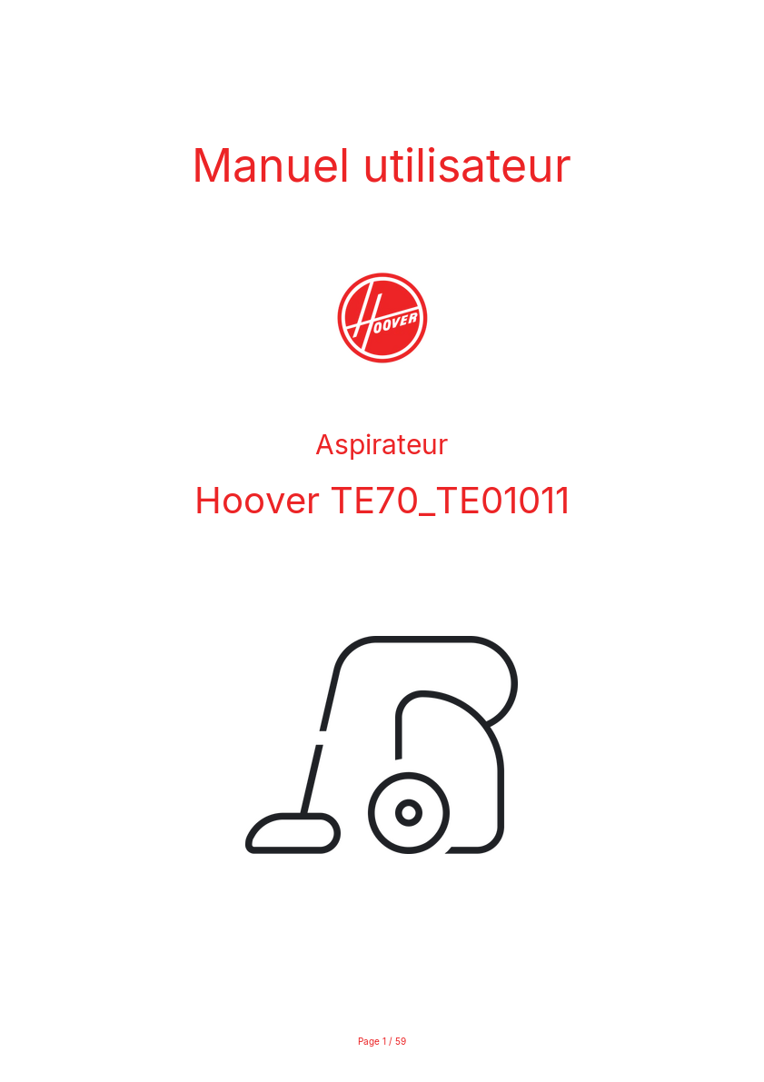 Image de la première page du manuel de l'appareil TE70_TE01011