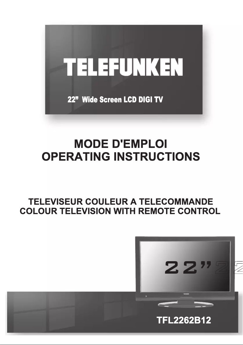 Page n°1 - Manuel utilisateur Telefunken TFL2262B12