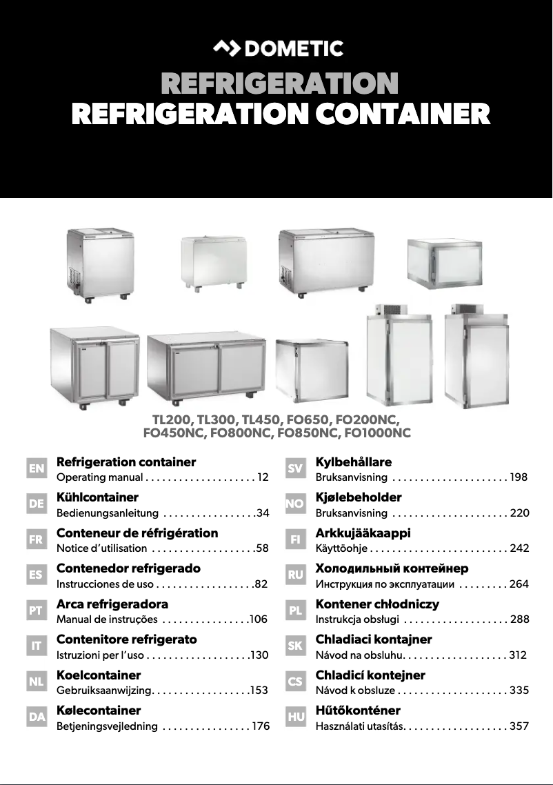 Page 1 de la notice Manuel utilisateur Dometic FO 450NC